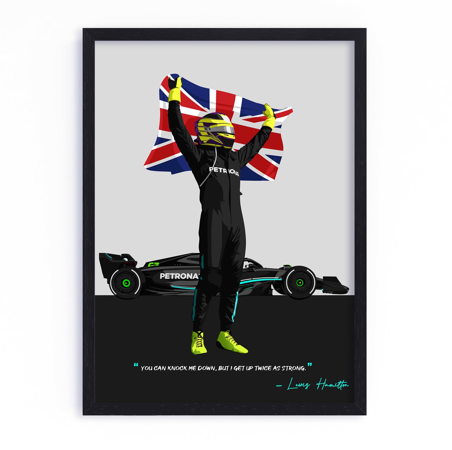 Lewis Hamilton Frame, F1 Poster