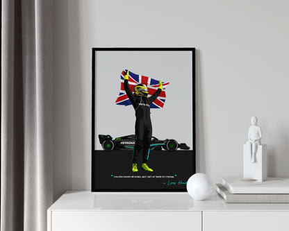 Lewis Hamilton Frame, F1 Poster