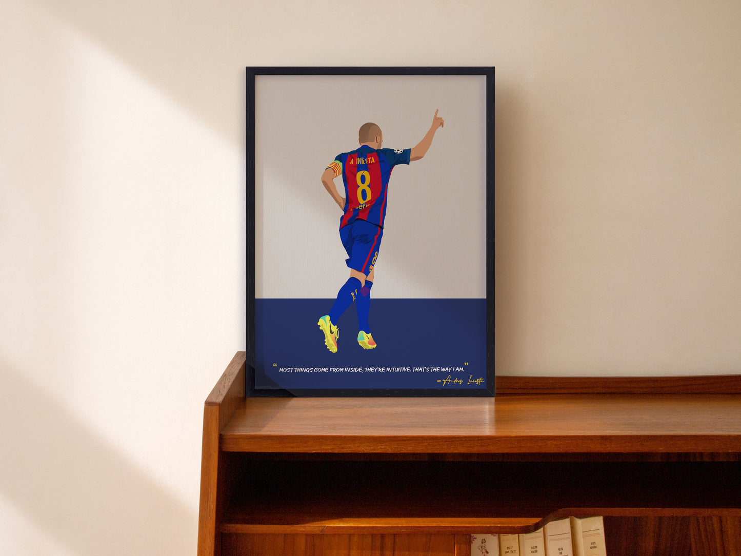 Andrés Iniesta Barcelona Framed Poster