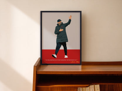 Jurgen Klopp Liverpool Tribute Art Frame