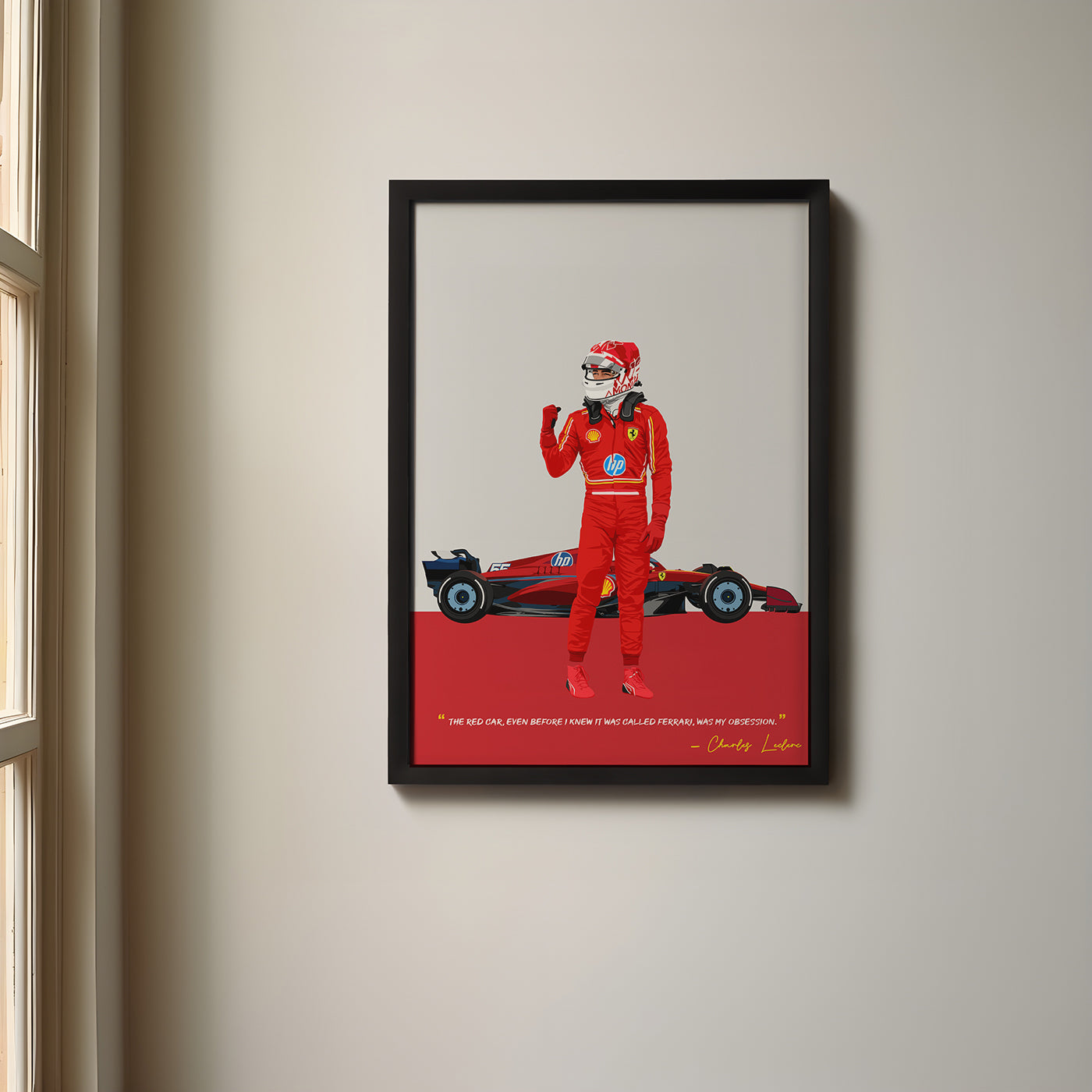 Charles Leclerc Frame, F1 Poster