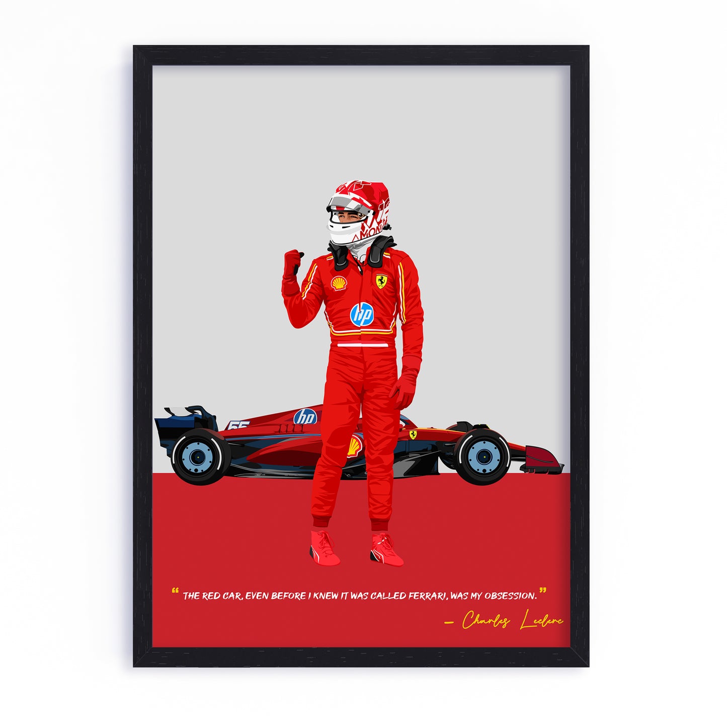 Charles Leclerc Frame, F1 Poster