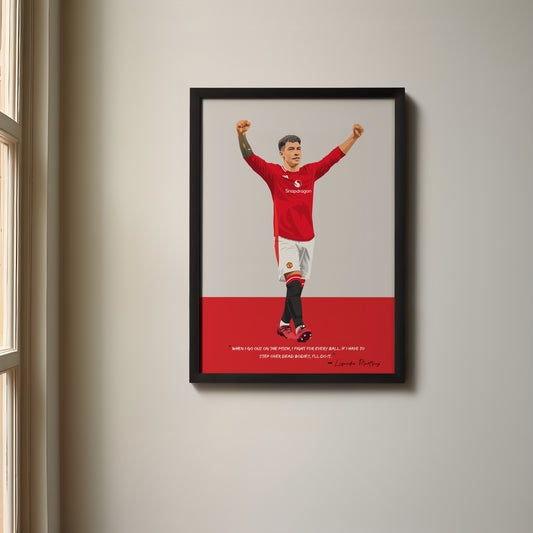 Lisandro Martinez Manchester United Framed Poster