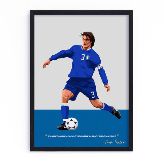 Paolo Maldini Italy Framed Poster - International Football