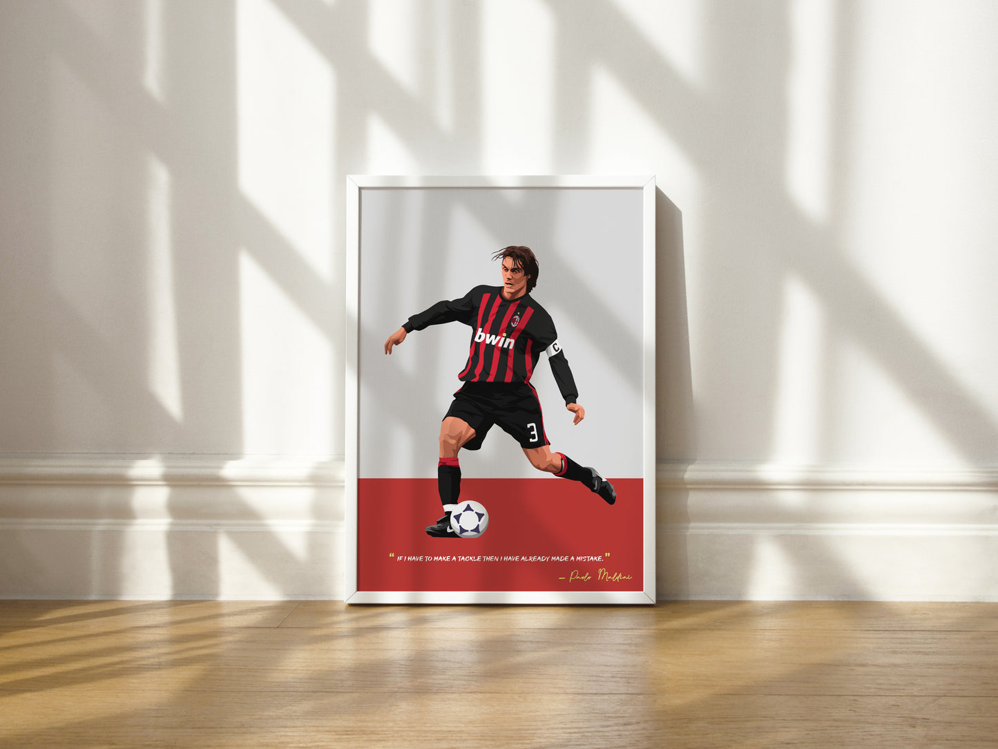 Paolo Maldini AC Milan Framed Poster - International Football