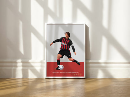 Paolo Maldini AC Milan Framed Poster - International Football