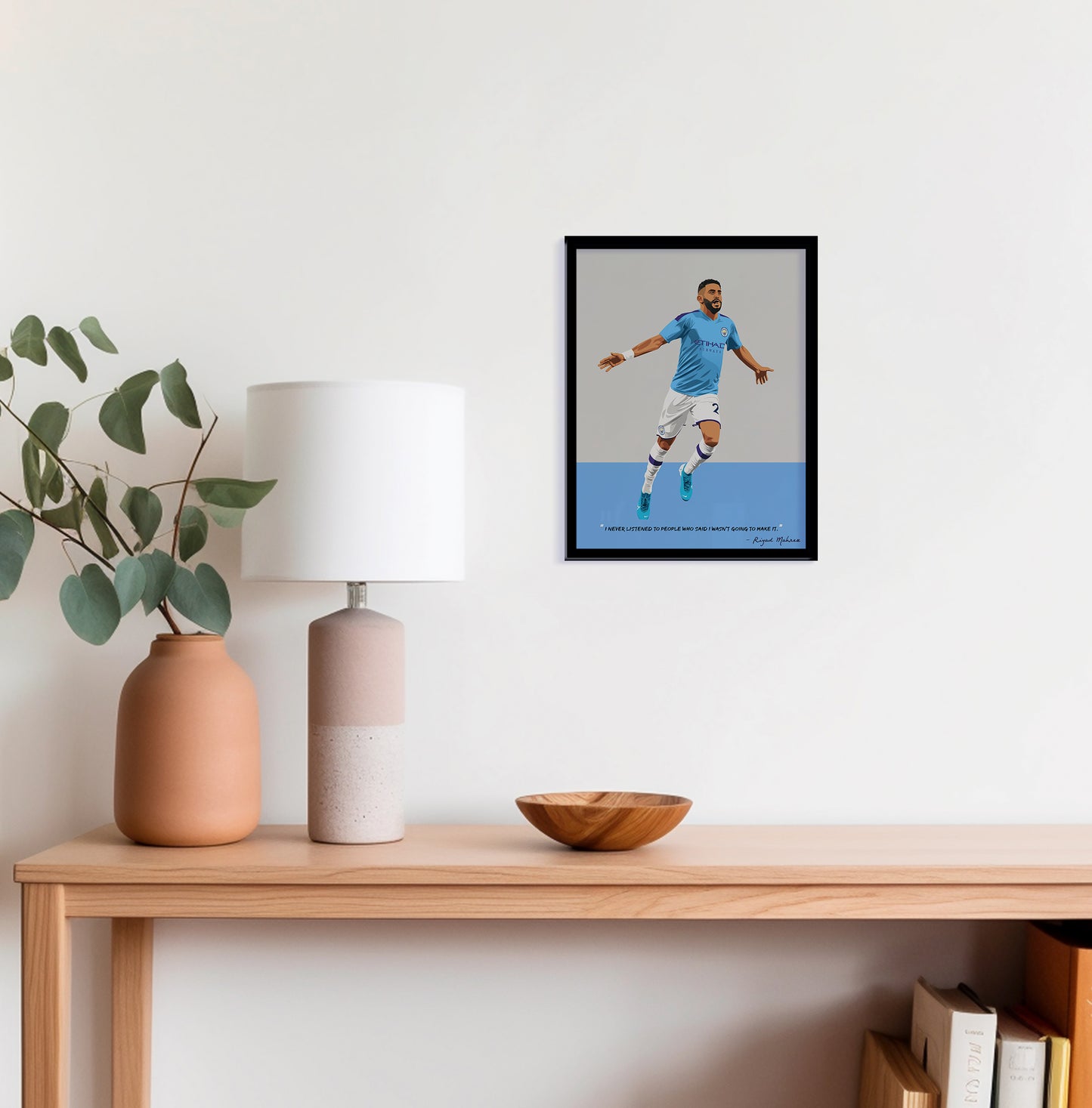 Riyad Mahrez Manchester City Framed Poster