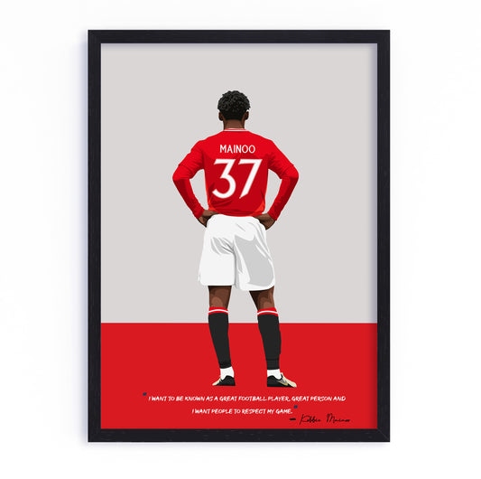 Kobbie Mainoo Manchester United Framed Poster