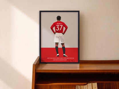 Kobbie Mainoo Manchester United Framed Poster