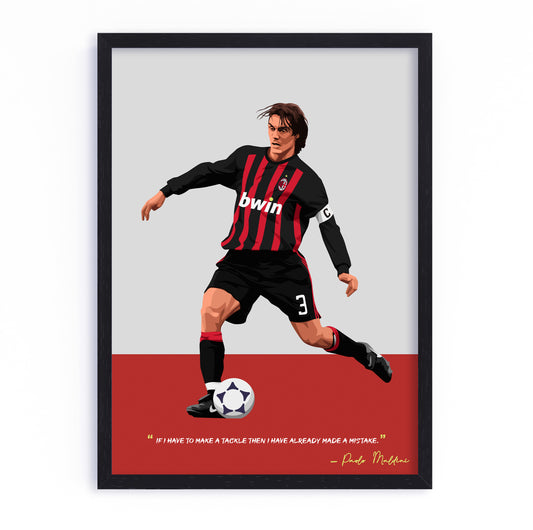 Paolo Maldini AC Milan Framed Poster - International Football