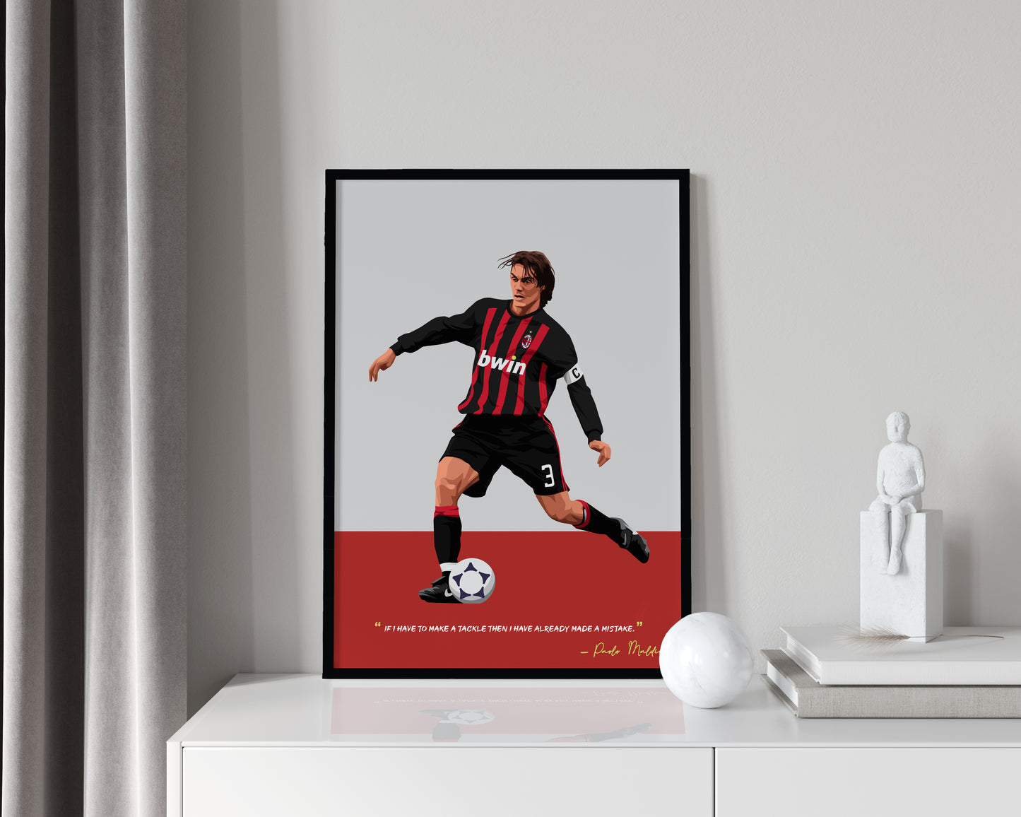 Paolo Maldini AC Milan Framed Poster - International Football