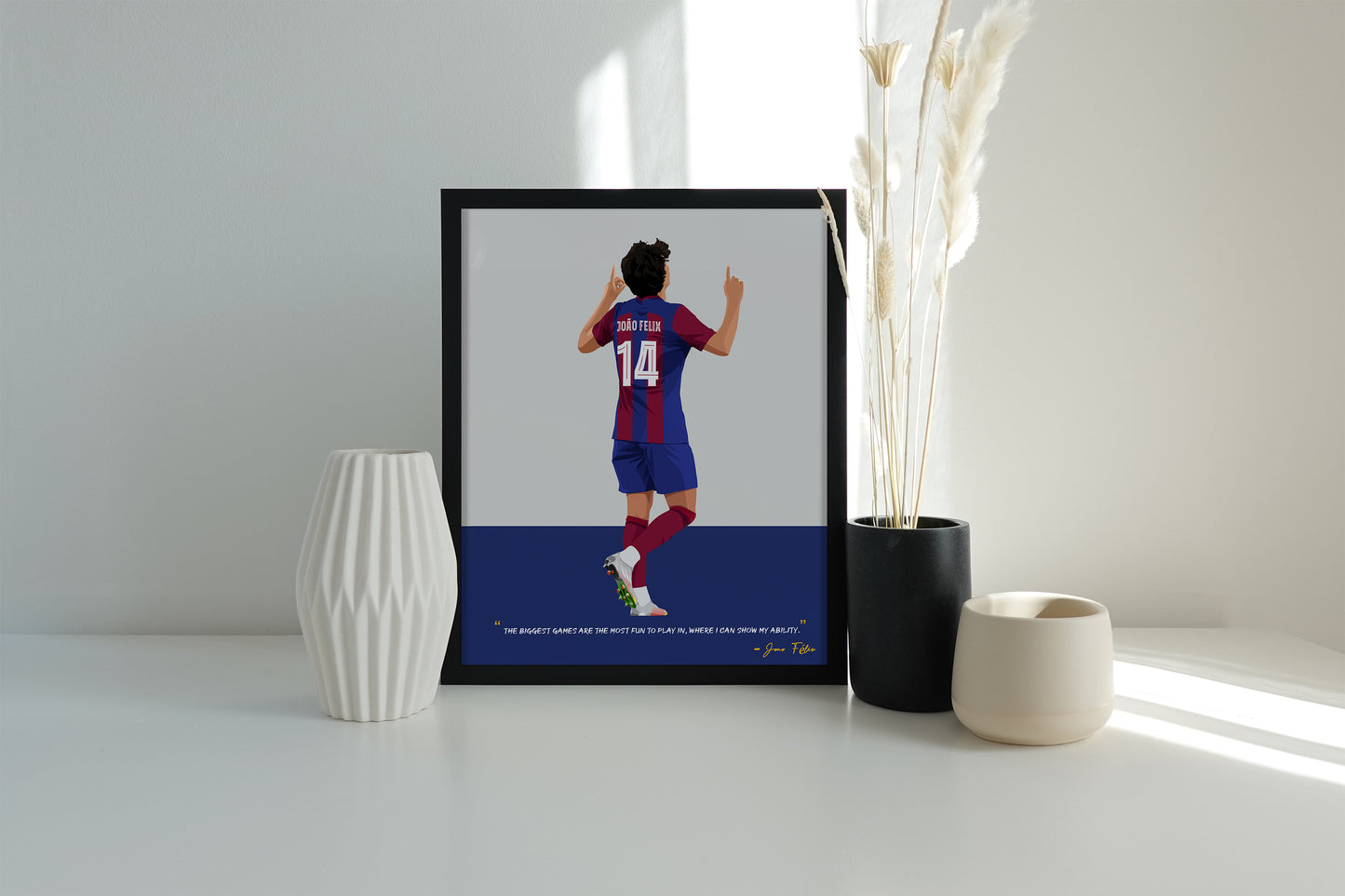 Joao Felix Barcelona Framed Poster