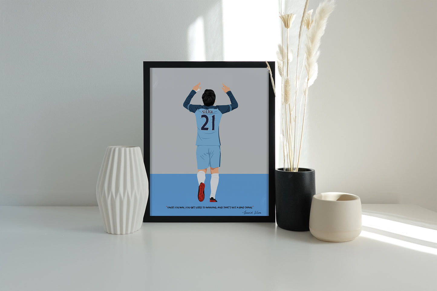 David Silva Manchester City Framed Poster