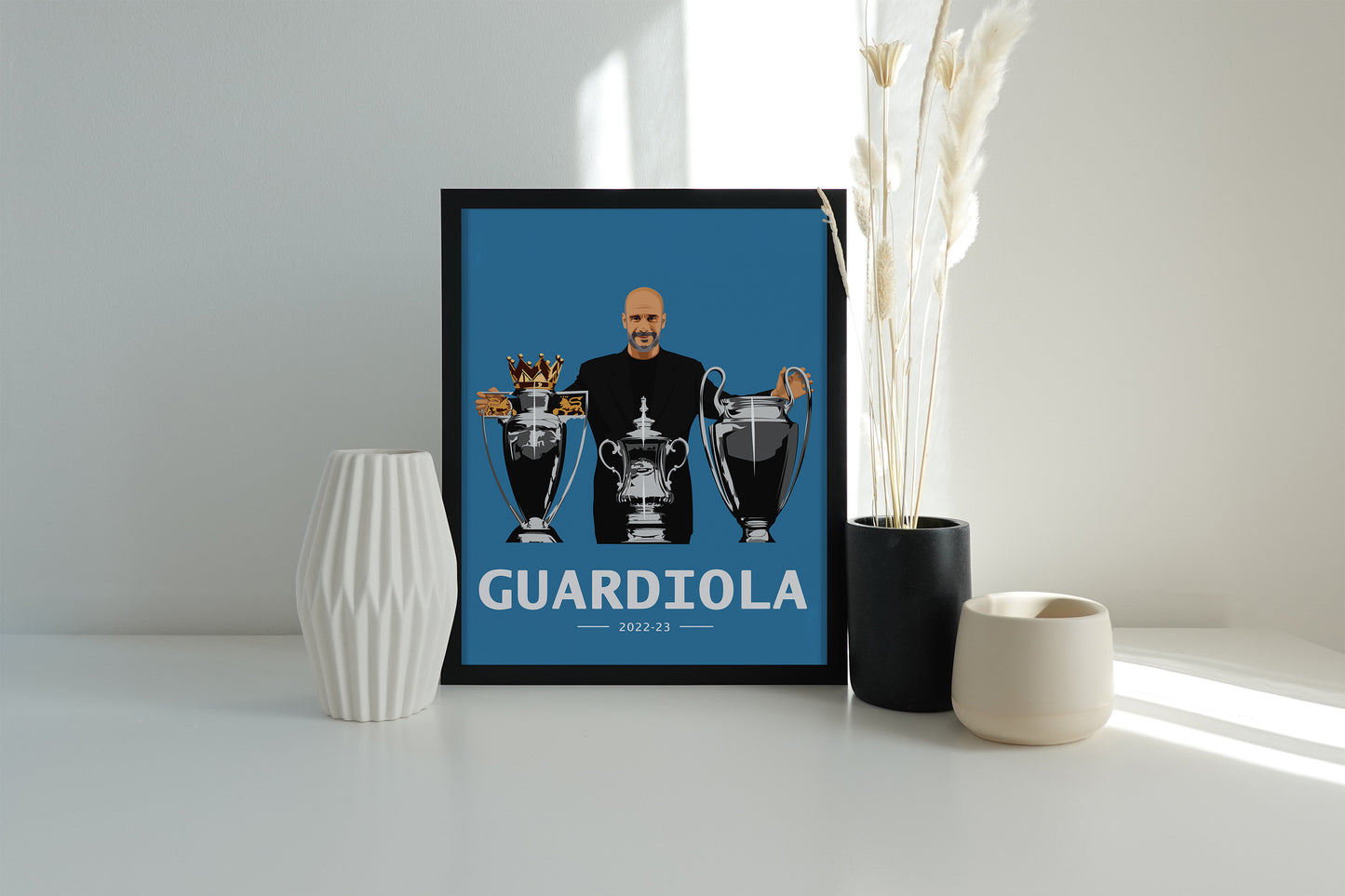 Pep Guardiola Manchester City Treble Tribute