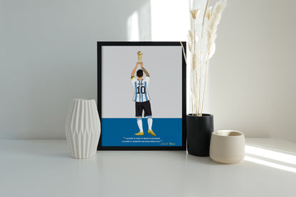 Lionel Messi World Cup Framed Poster - International Football