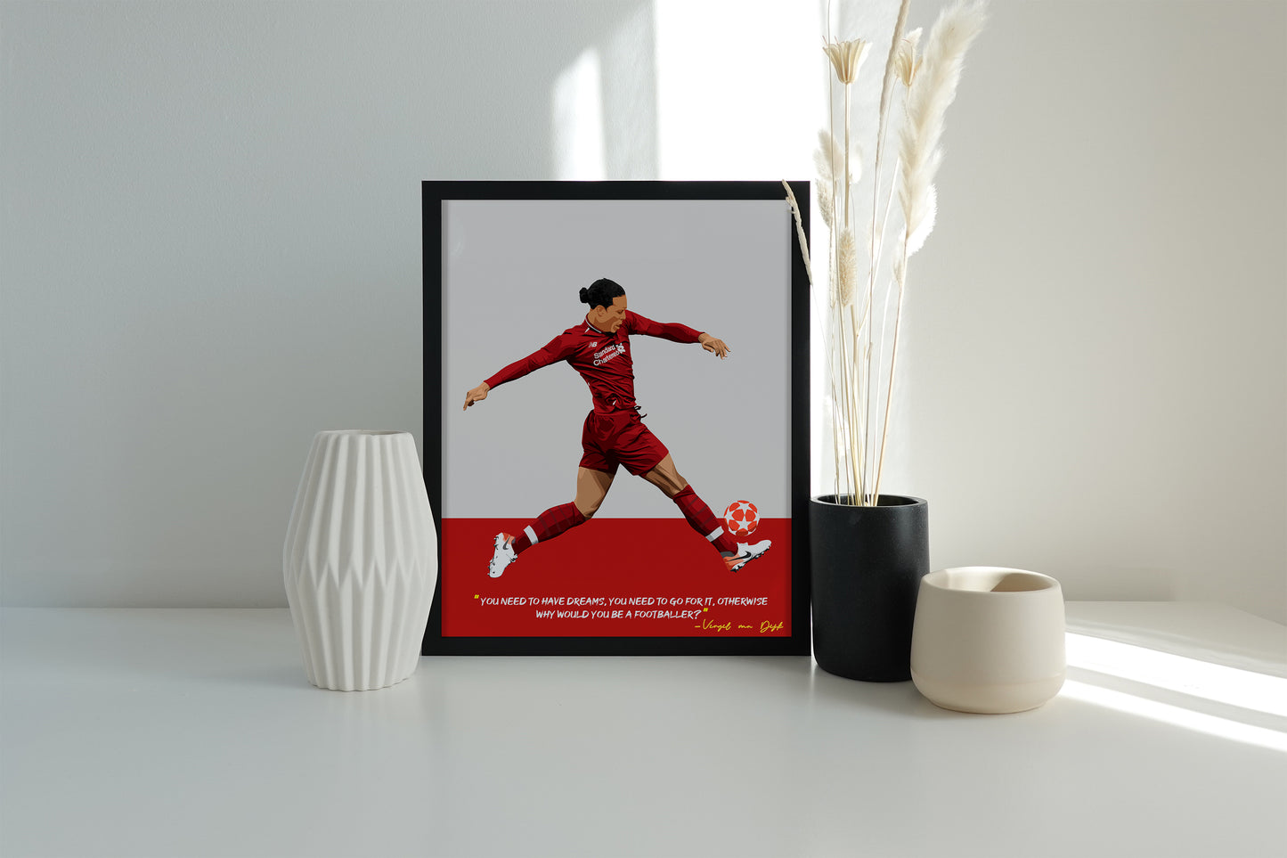 Virgil van Dijk Liverpool Framed Poster