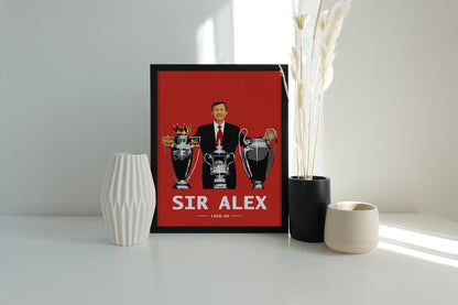 Sir Alex Treble Frame - Manchester United