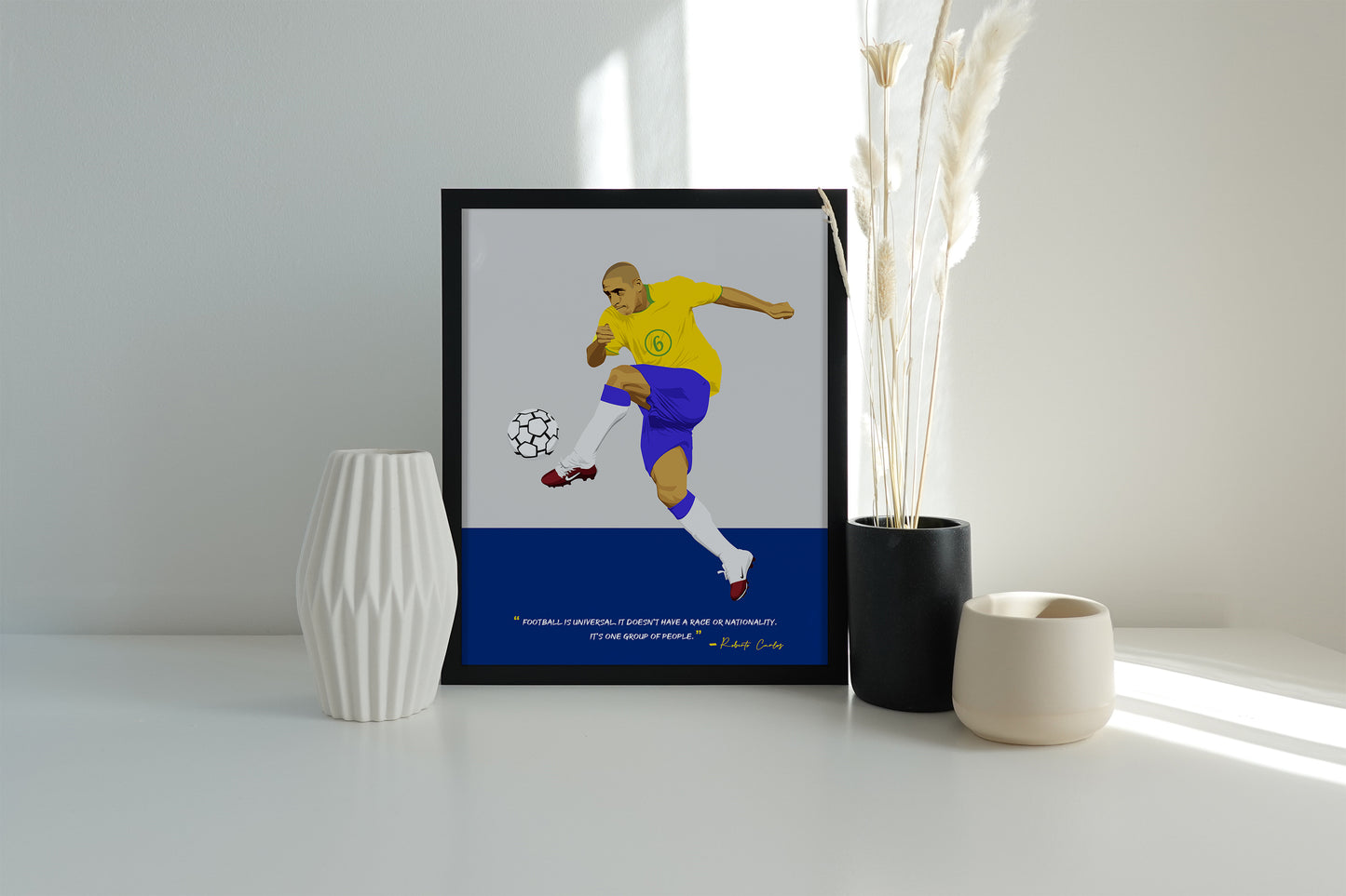 Roberto Carlos Brazil Framed Poster - International Football