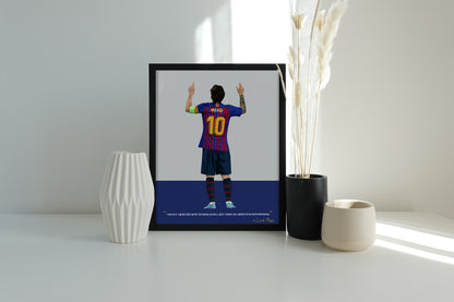 Lionel Messi Barcelona Framed Poster