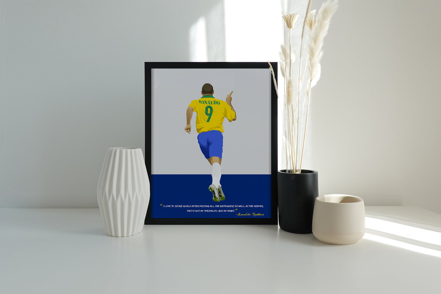 Ronaldo Brazil Framed Poster - International Football