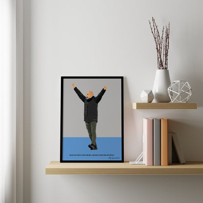 Pep Guardiola Manchester City Framed Poster