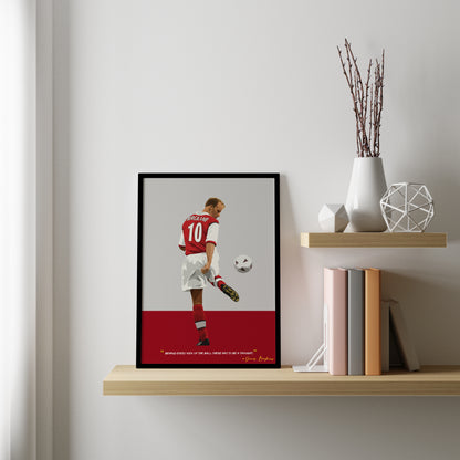 Dennis Bergkamp Arsenal Framed Poster