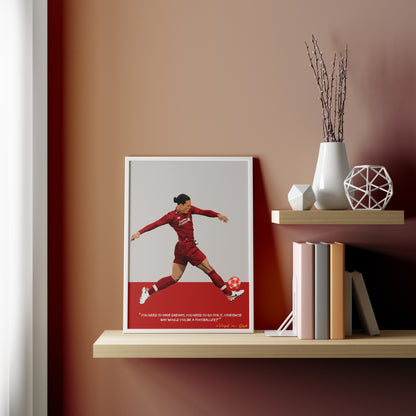 Virgil van Dijk Liverpool Framed Poster