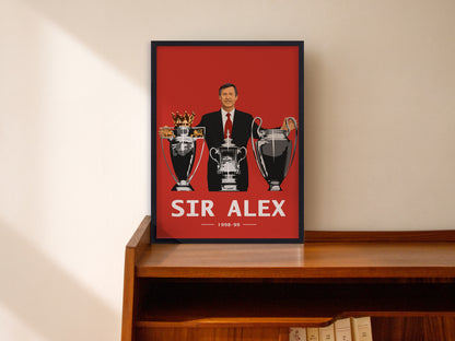 Sir Alex Treble Frame - Manchester United