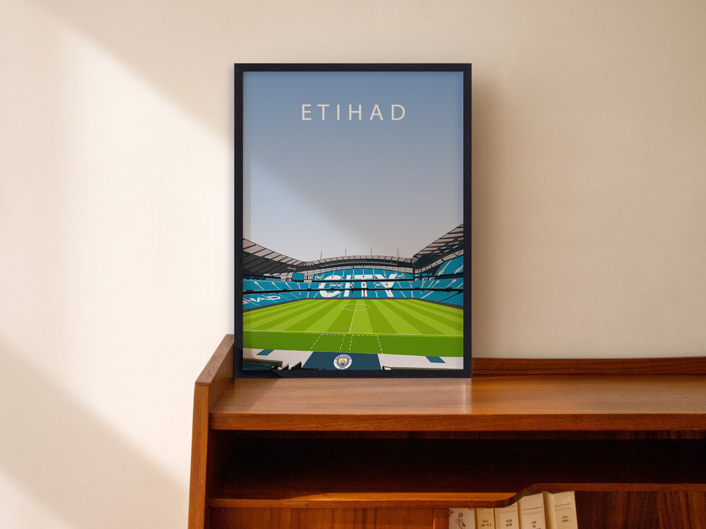 Etihad Stadium Man City Framed Poster