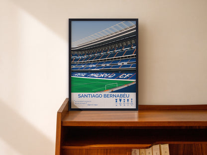 Santiago Bernabéu Stadium Real Madrid Framed Poster