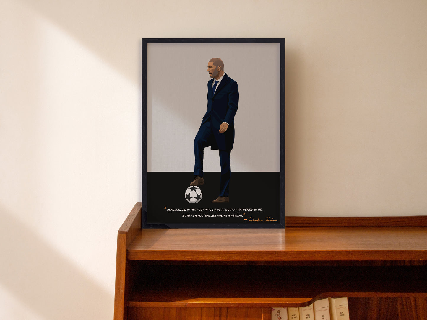 Zinedine Zidane Manager Real Madrid Framed Poster