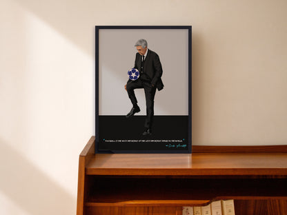 Carlo Ancelotti Real Madrid Framed Poster