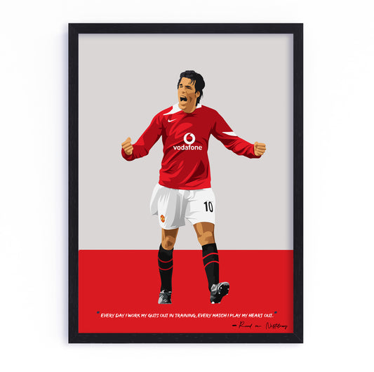 Ruud van Nistelrooy Manchester United Framed Poster