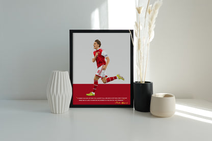 Martin Odegaard Arsenal Framed Poster