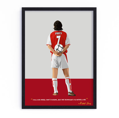 Robert Pires Arsenal Framed Poster