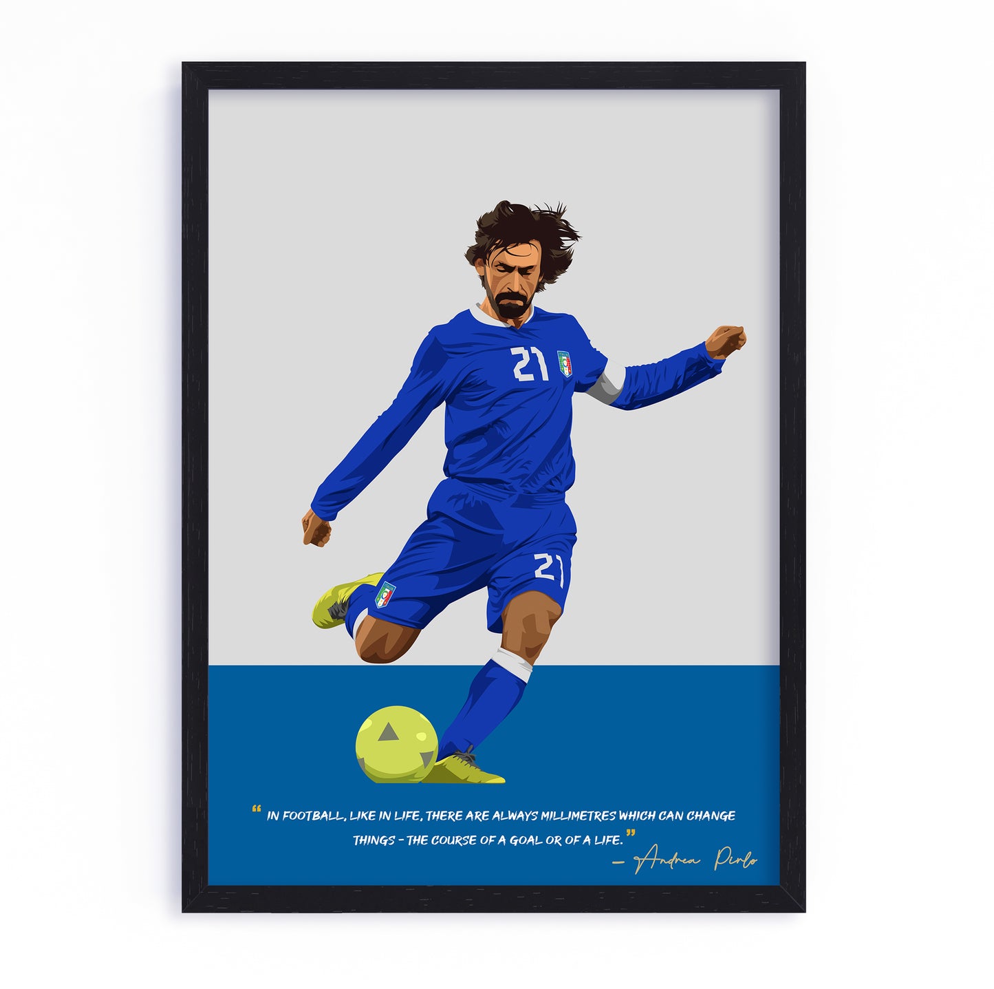 Andrea Pirlo Italy Framed Poster - International Football