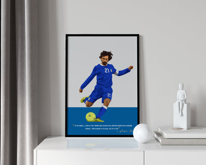 Andrea Pirlo Italy Framed Poster - International Football