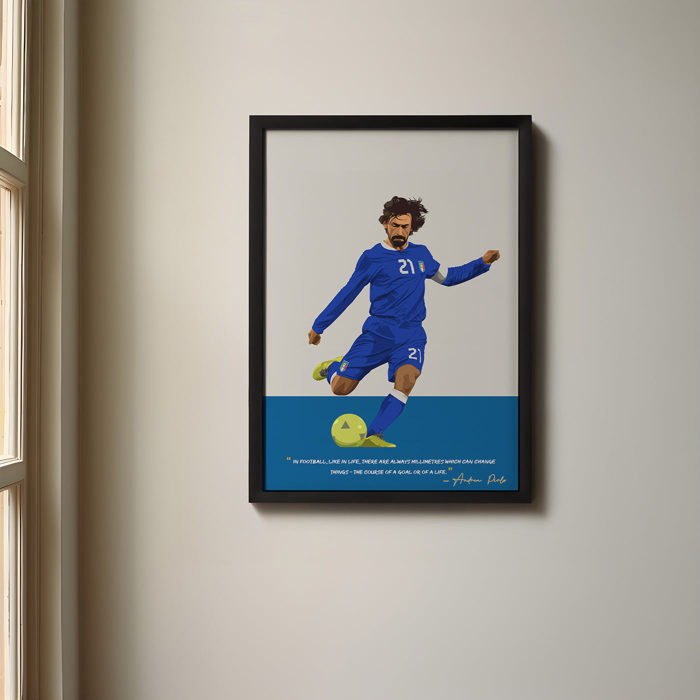 Andrea Pirlo Italy Framed Poster - International Football