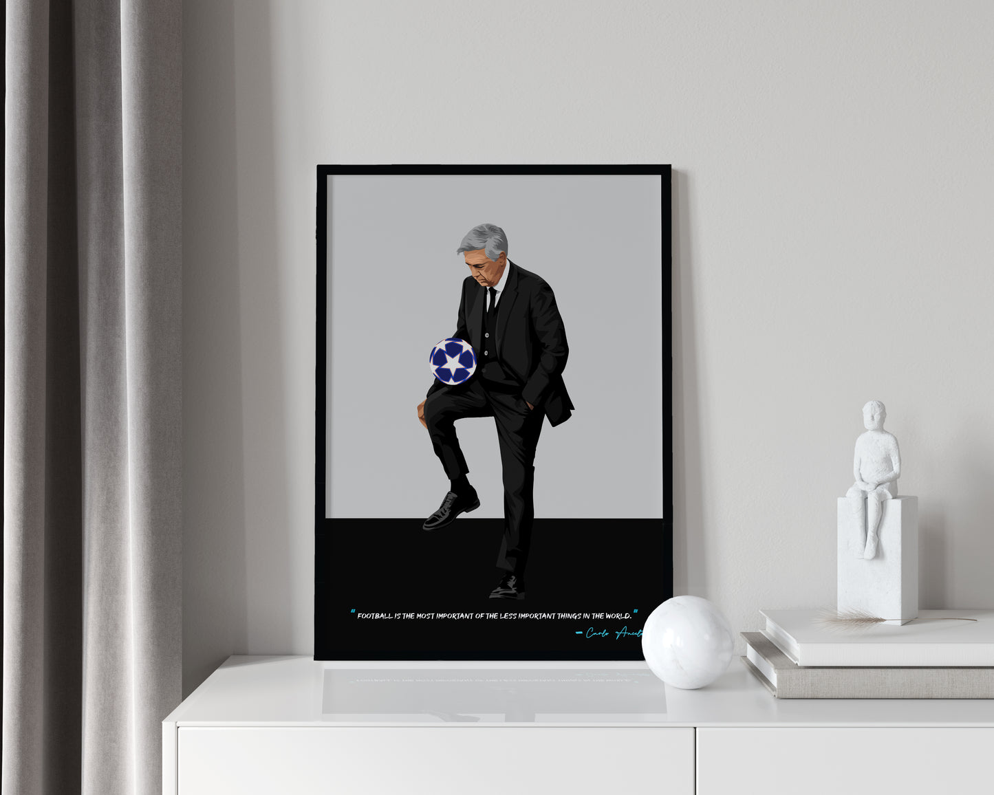 Carlo Ancelotti Real Madrid Framed Poster