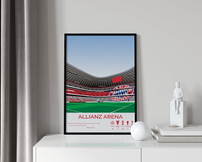 Allianz Arena Stadium Bayern Munich Framed Poster