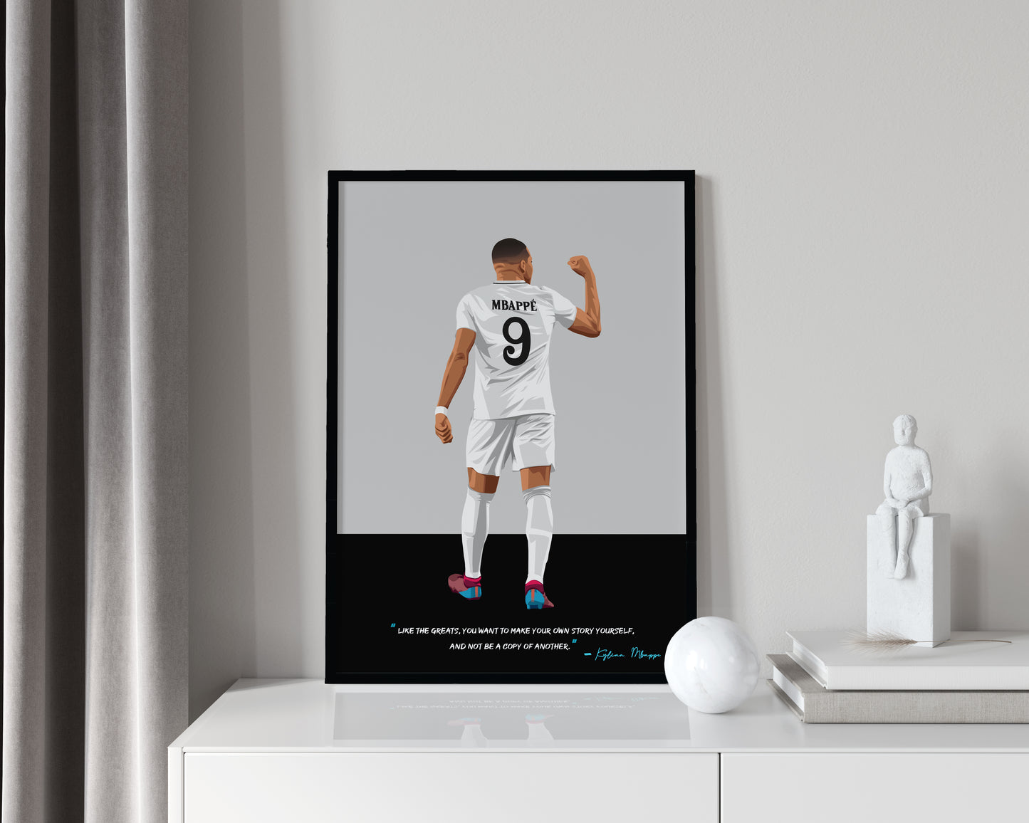 Kylian Mbappe Real Madrid Framed Poster