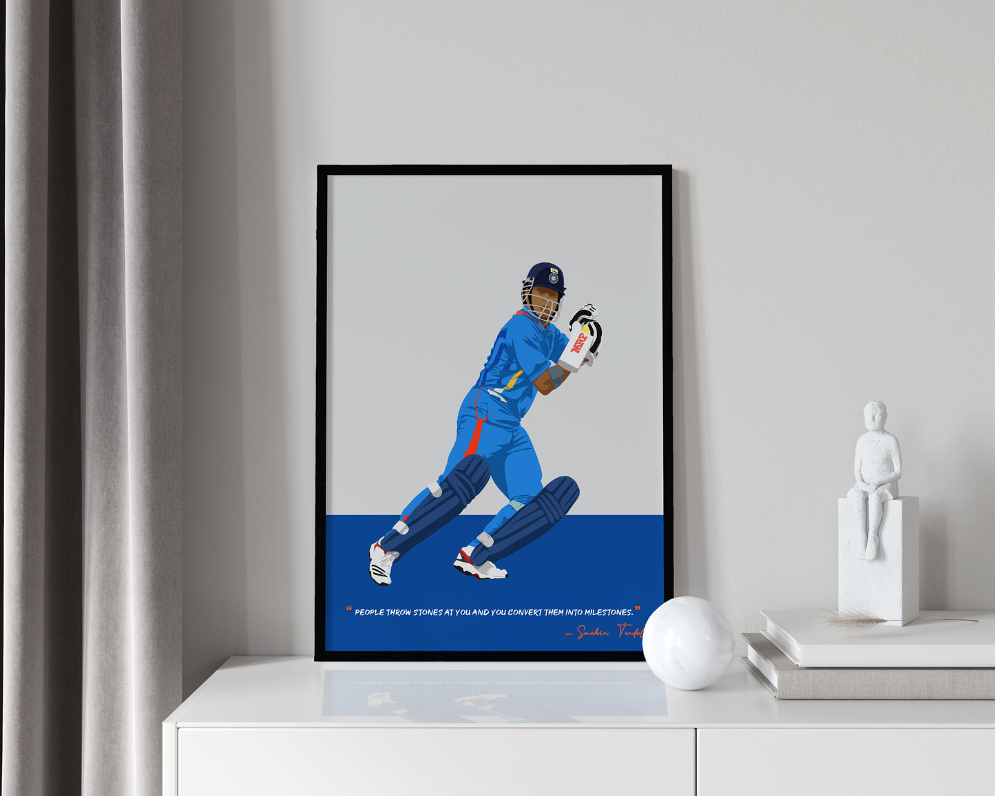 Sachin Tendulkar Framed Poster