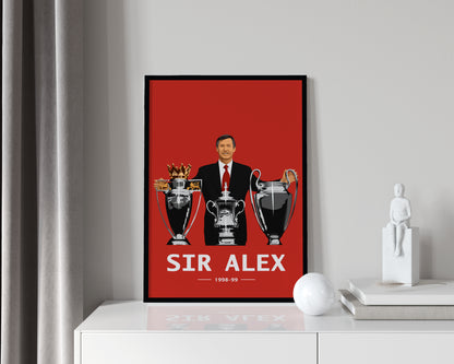 Sir Alex Treble Frame - Manchester United