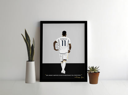 Rodrygo Real Madrid Framed Poster