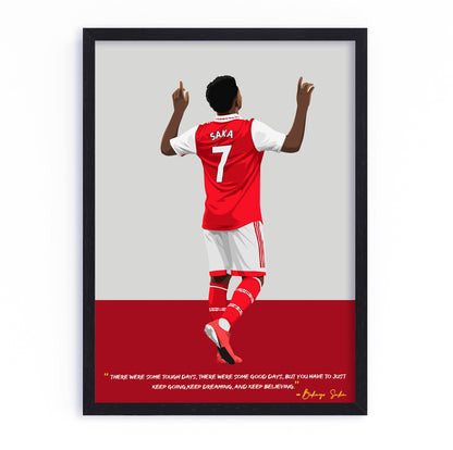 Bukayo Saka Arsenal Framed Poster