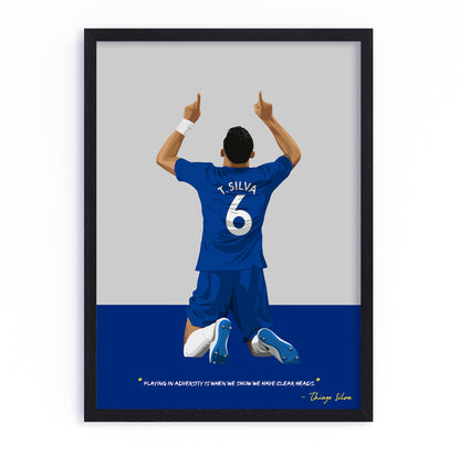 Thiago Silva Chelsea Framed Poster