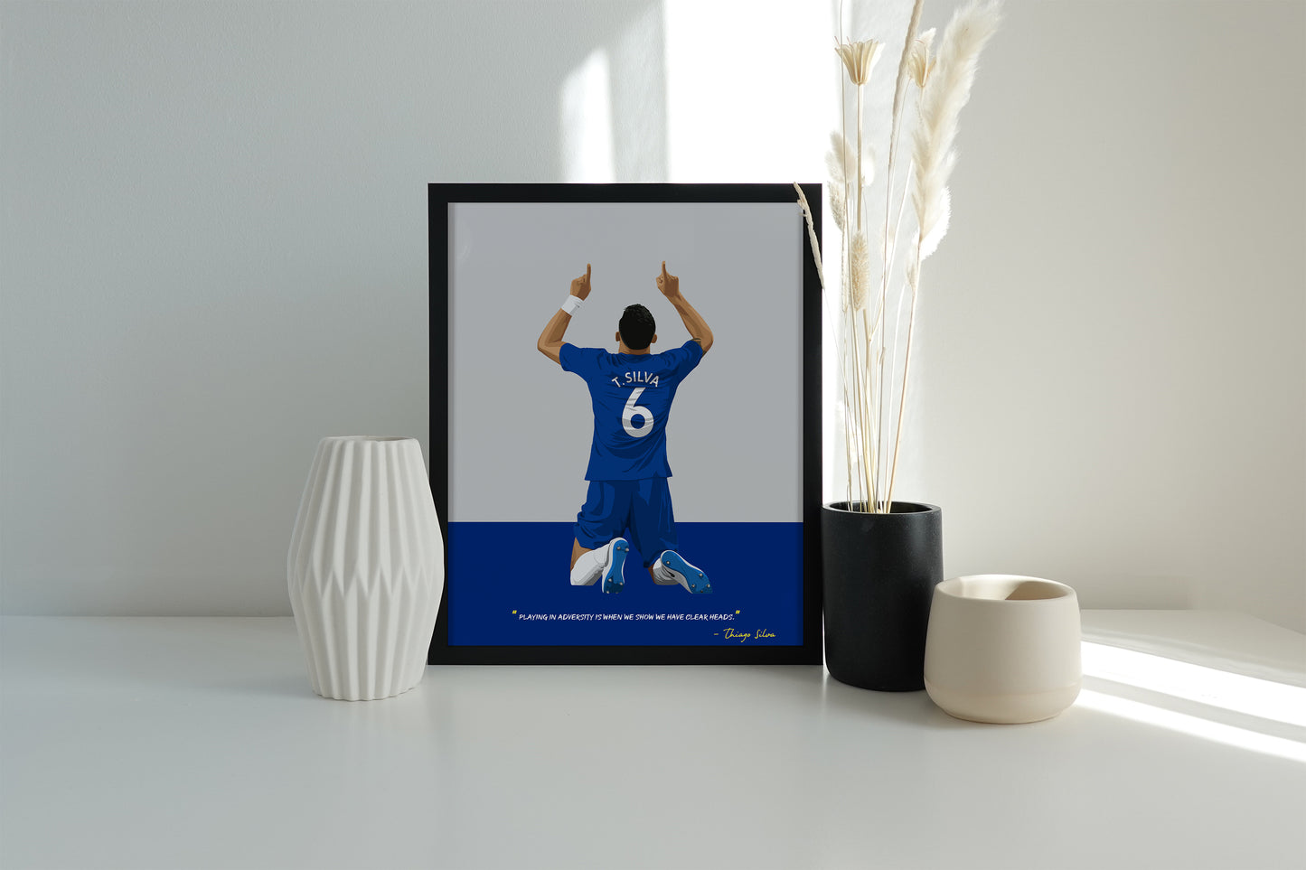 Thiago Silva Chelsea Framed Poster