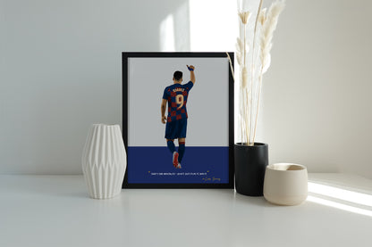 Luis Suarez Barcelona Framed Poster