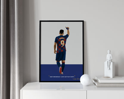 Luis Suarez Barcelona Framed Poster