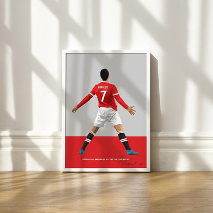 Cristiano Ronaldo Manchester United Art Frame